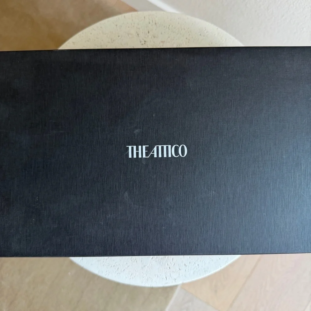 The Attico Cheope patent black pumps, size 37